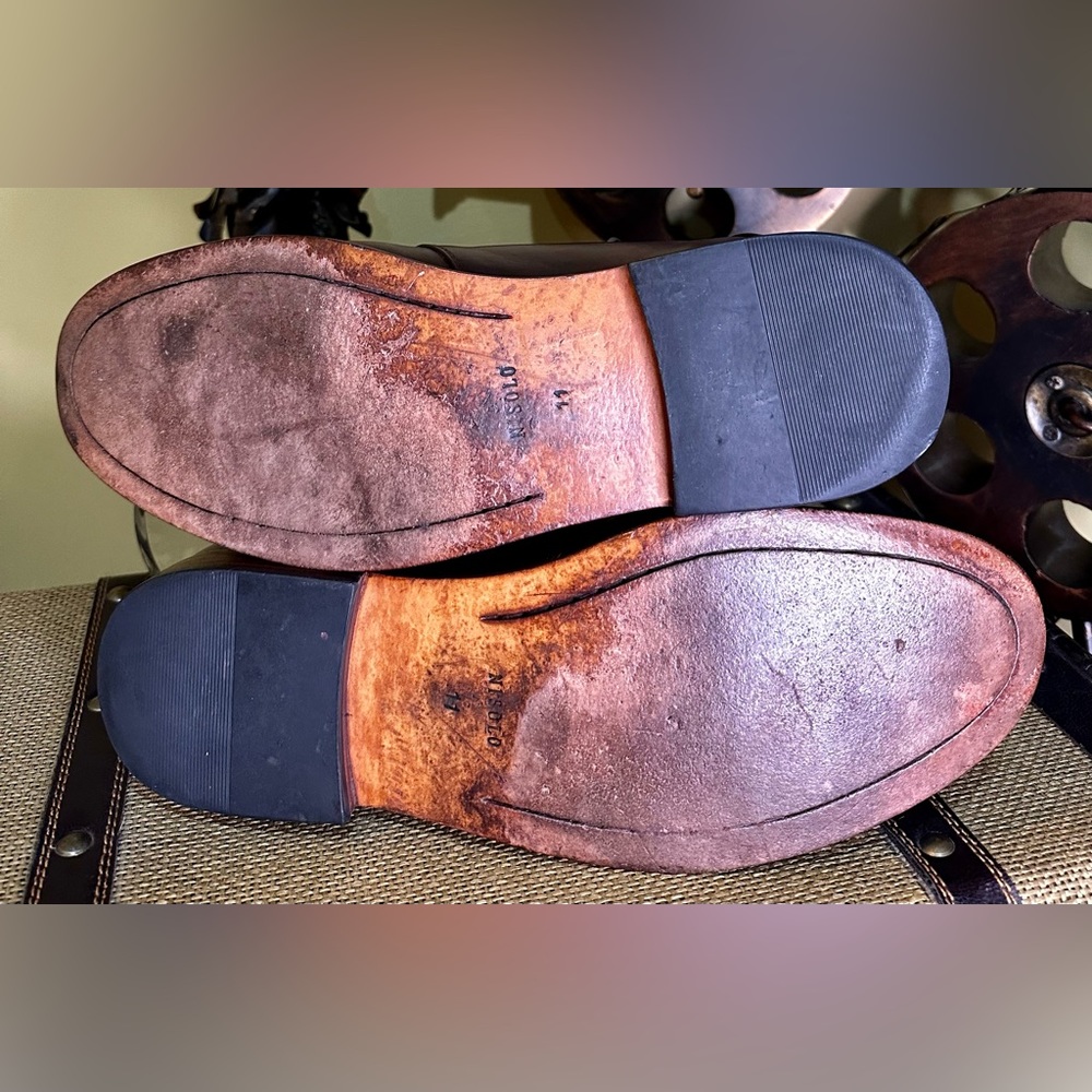 EUC Nisola “Emilio” Chukka Boots Leather Upper Brown/Cordovan Size 11 - Picture 13 of 16
